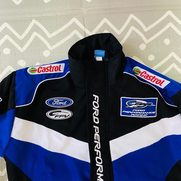 Vintage retro ford formula 1 nascar embroidered racing graphic jacket - Picture 5 of 10